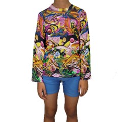 Alice Walk 1 2 Kids  Long Sleeve Swimwear by bestdesignintheworld