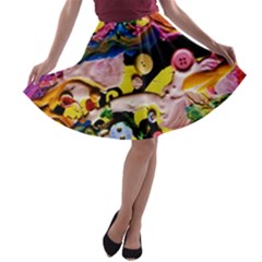 Alice Walk 1 2 A-line Skater Skirt by bestdesignintheworld