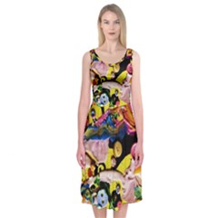 Alice Walk 1 2 Midi Sleeveless Dress by bestdesignintheworld