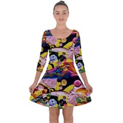 Alice Walk 1 2 Quarter Sleeve Skater Dress by bestdesignintheworld