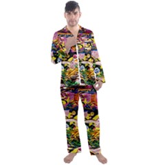 Alice Walk 1 2 Men s Satin Pajamas Long Pants Set by bestdesignintheworld