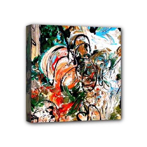 Lilies In A Vase 1 2 Mini Canvas 4  X 4  (stretched) by bestdesignintheworld