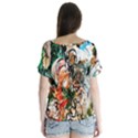 Lilies In A Vase 1 2 V-Neck Flutter Sleeve Top View2