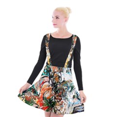 Lilies In A Vase 1 2 Suspender Skater Skirt by bestdesignintheworld