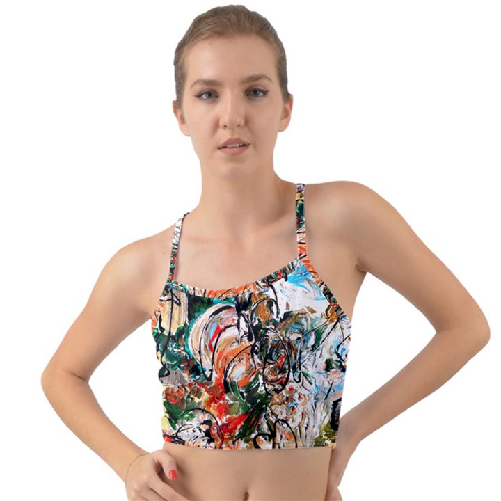 Lilies In A Vase 1 2 Mini Tank Bikini Top