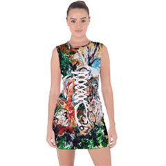 Lilies In A Vase 1 2 Lace Up Front Bodycon Dress