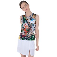 Lilies In A Vase 1 2 Women s Sleeveless Sports Top