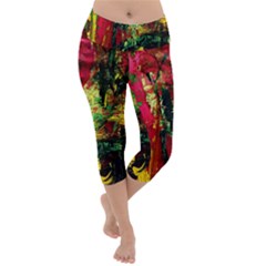 Revelation 1 10 Lightweight Velour Capri Yoga Leggings by bestdesignintheworld