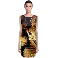 Christmas Tree  1 2 Sleeveless Velvet Midi Dress