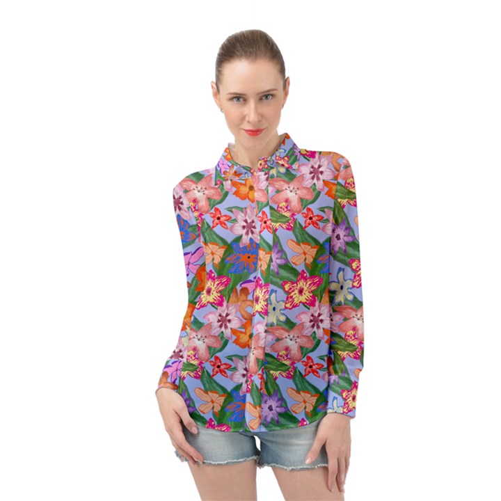 Realistic  Long Sleeve Chiffon Shirt