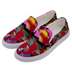 Faberge Chicken 1 1 Men s Canvas Slip Ons by bestdesignintheworld