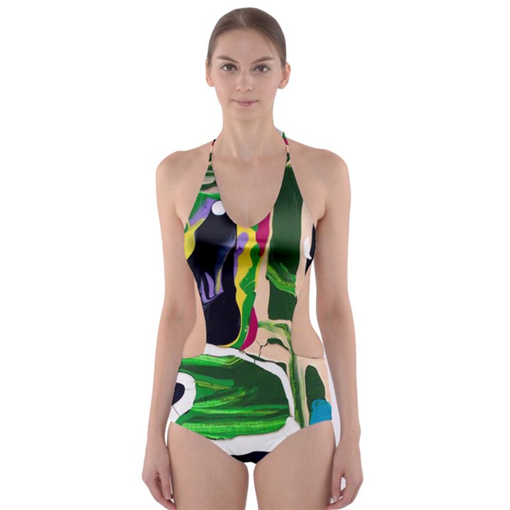 Mushroom,s Life Spin 1 1 Cut-Out One Piece Swimsuit