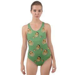 Santa Is On His Way Cut-Out Back One Piece Swimsuit