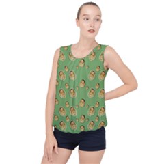 Santa Is On His Way Bubble Hem Chiffon Tank Top