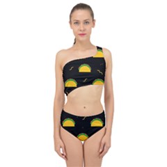 Festive Seamless Pattern With National Taco Food Spliced Up Two Piece Swimsuit by Wegoenart