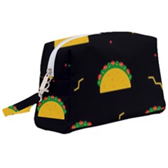 Festive Seamless Pattern With National Taco Food Wristlet Pouch Bag (large) by Wegoenart