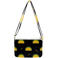 Festive Seamless Pattern With National Taco Food Double Gusset Crossbody Bag