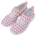 Hearts Seamless Pattern Pink Background Women s Velcro Strap Shoes View2