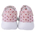 Hearts Seamless Pattern Pink Background Women s Velcro Strap Shoes View4