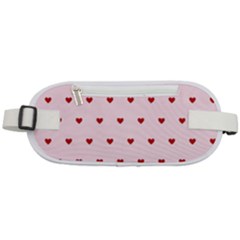 Hearts Seamless Pattern Pink Background Rounded Waist Pouch