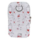 Seamless Pattern Cute Cat With Little Heart Waist Pouch (Large) View2