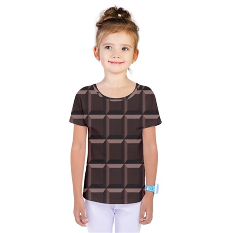 Dark Chocolate Seamless Pattern Sweet Texture Kids  One Piece Tee by Wegoenart