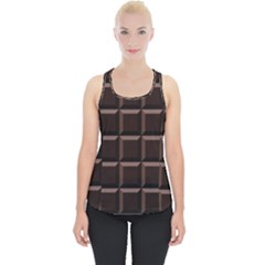 Dark Chocolate Seamless Pattern Sweet Texture Piece Up Tank Top by Wegoenart