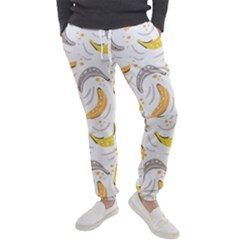 Seamless Stylish Pattern With Fresh Yellow Bananas Background Men s Jogger Sweatpants by Wegoenart