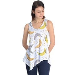 Seamless Stylish Pattern With Fresh Yellow Bananas Background Sleeveless Tunic by Wegoenart