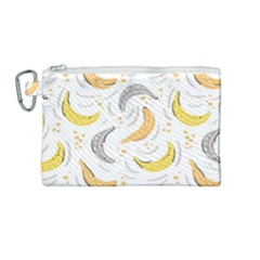 Seamless Stylish Pattern With Fresh Yellow Bananas Background Canvas Cosmetic Bag (medium) by Wegoenart