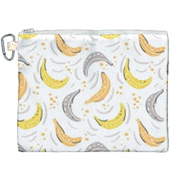 Seamless Stylish Pattern With Fresh Yellow Bananas Background Canvas Cosmetic Bag (xxxl) by Wegoenart