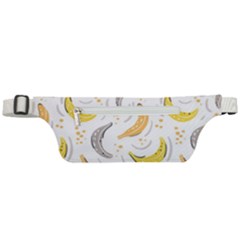 Seamless Stylish Pattern With Fresh Yellow Bananas Background Active Waist Bag by Wegoenart