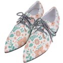 Pattern With Flowers Leaves Women s Pointed Oxford Shoes View2