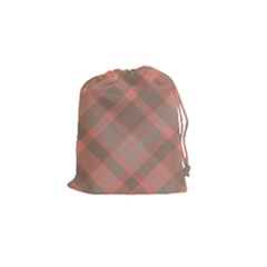 Tartan Scotland Seamless Plaid Pattern Vintage Check Color Square Geometric Texture Drawstring Pouch (small) by Wegoenart