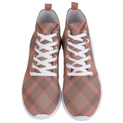 Tartan Scotland Seamless Plaid Pattern Vintage Check Color Square Geometric Texture Men s Lightweight High Top Sneakers by Wegoenart