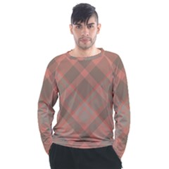 Tartan Scotland Seamless Plaid Pattern Vintage Check Color Square Geometric Texture Men s Long Sleeve Raglan Tee