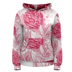 Flower Seamless Pattern With Roses Women s Pullover Hoodie by Wegoenart