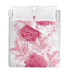 Flower Seamless Pattern With Roses Duvet Cover Double Side (full/ Double Size) by Wegoenart