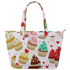 Seamless Pattern Yummy Colored Cupcakes Back Pocket Shoulder Bag  by Wegoenart