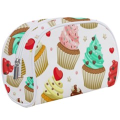 Seamless Pattern Yummy Colored Cupcakes Makeup Case (large)