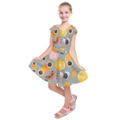 Italian Food Seamless Pattern Kids  Short Sleeve Dress by Wegoenart