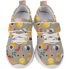 Italian Food Seamless Pattern Kids  Velcro Strap Shoes by Wegoenart