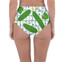 Seamless Pattern With Cucumber Reversible High-Waist Bikini Bottoms View4