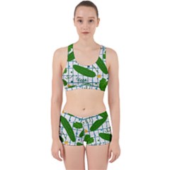 Seamless Pattern With Cucumber Work It Out Gym Set