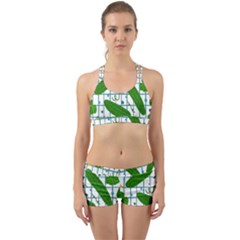 Seamless Pattern With Cucumber Back Web Gym Set