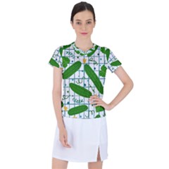 Seamless Pattern With Cucumber Women s Sports Top