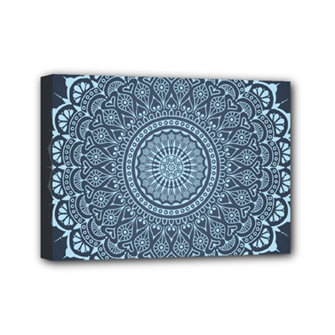 Luxury Mandala With Golden Arabesque Pattern Arabic Islamic East Style Mini Canvas 7  X 5  (stretched) by Wegoenart