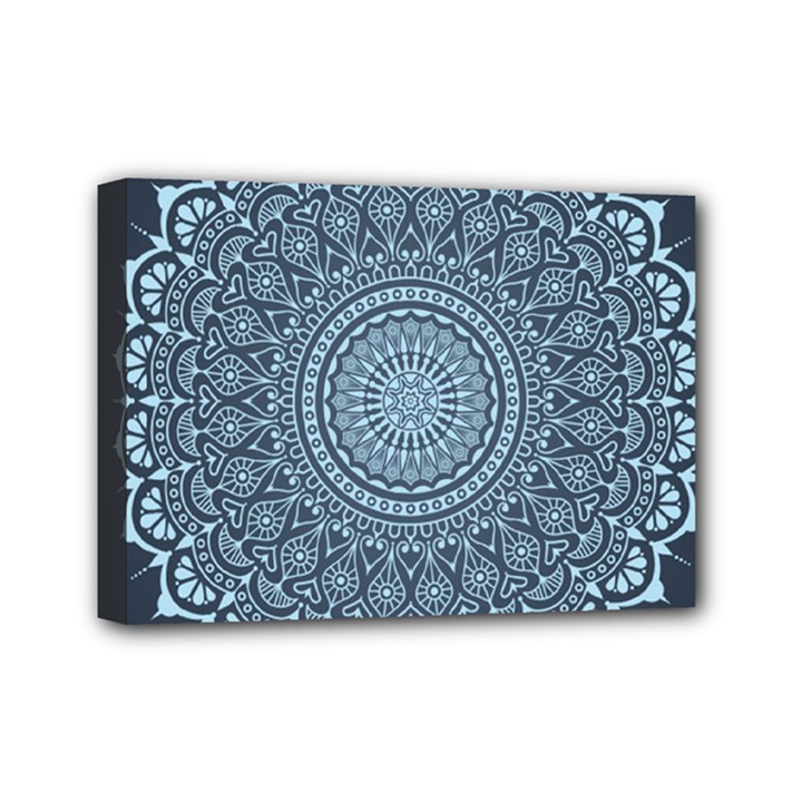 Luxury Mandala With Golden Arabesque Pattern Arabic Islamic East Style Mini Canvas 7  x 5  (Stretched)