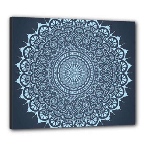 Luxury Mandala With Golden Arabesque Pattern Arabic Islamic East Style Canvas 24  X 20  (stretched)