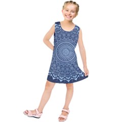 Luxury Mandala With Golden Arabesque Pattern Arabic Islamic East Style Kids  Tunic Dress